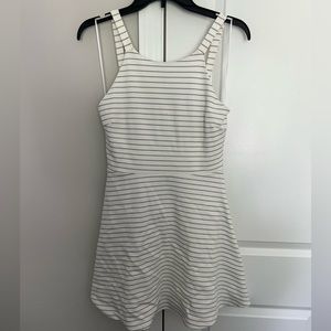 Lulus white and black striped tank top dress size large